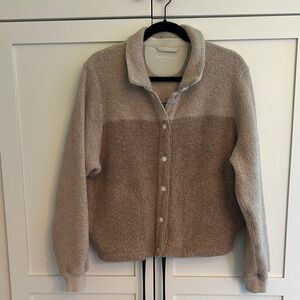 Outdoor Voices two tone wool  Fleece Jacket